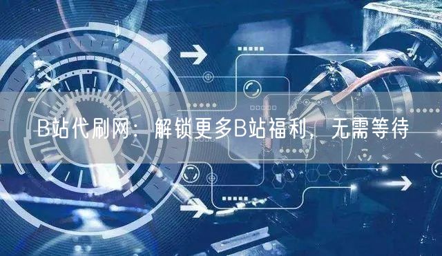 B站代刷网：解锁更多B站福利，无需等待