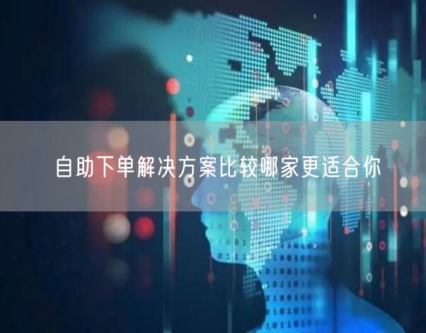 自助下单解决方案比较哪家更适合你